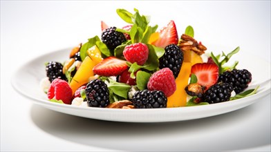 Fresh fruit salad with strawberries