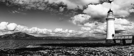 Panorama of Rubha nan Gall in Black and White