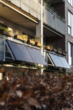 Balcony power plant Solar power plant on a balcony in Duesseldorf