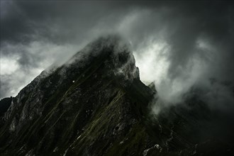 Summit ridge with dramatic clouds