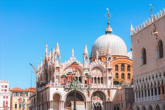 St. Mark's Square in Venice. View of the basilica.