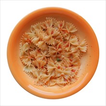 Farfalle pasta food isolated over white