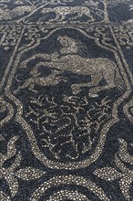 Stone mosaic of white and black sea pebbles from 1737
