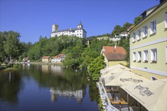 View across the Vltava to the castle