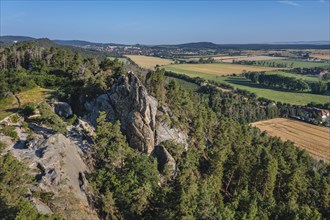 The Hamburger Wappen rock formation on the Devil's Wall near Timmenrode