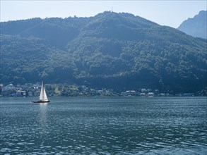 Sailing boat on Lake Lake Traun