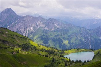 Panorama from the Zeigersattel to the Seealpsee