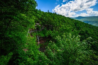 Kaaterskill Falls waterfal in Catskills Mountains