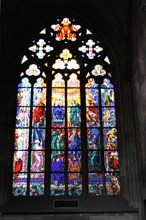 Coloured stained glass windows