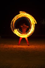 Fire show at Sandals Dunn's River Hotel