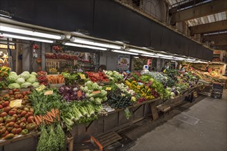 Fruit and vegetable stall in the large market hall