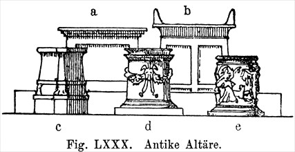 Various ancient altars