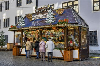 Stall for sweets at the Christmas market
