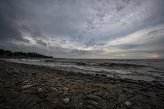 Lake Erie shore in the town of Hamburg