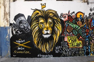 Rastafarian Lion Mural