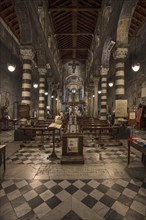 Interior of the Romanesque church of San Donato