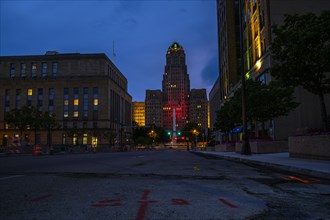 Downtown Buffalo after the sundown