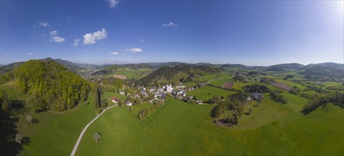 Drone image of pilgrimage church