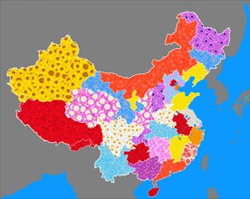 Map of China with all provinces