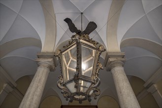 Old lantern in the courtyard of Palazzo Doria Gio Battista Spinola