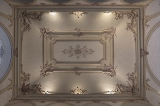 Historic stucco ceiling in the Palazzo Reale