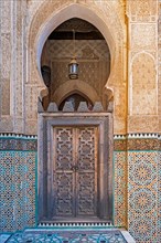 Sculptured wooden door of the Madrasa Bou Inania