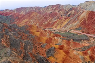 Colourful badlands in the Zhangye National Geopark