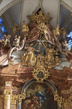 Baroque high altar with high altarpiece Assumption of the Virgin Mary by Martin Johann Schmidt