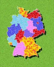 Map of Germany with all federal states