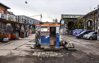 Photo booth on the RAW site. The RAW site is the former Reichsbahn repair works in the Friedrichshain district. Today