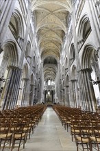 Nave of the Gothic Cathedral of Rouen