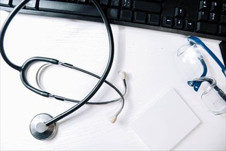 Doctor's desk: stethoscope