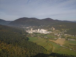 Aerial view of Wopfing cement works