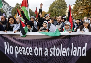 Palestinians and other participants gathered at Oranienplatz under the slogan Global South Unites to protest against Israel's actions in the Gaza Strip and demand an immediate ceasefire