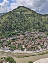 View of the Osum River and the Gorica neighbourhood from Berat Fortress