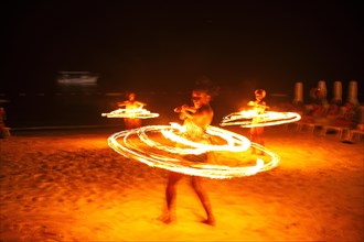 Fire show at Sandals Dunn's River Hotel