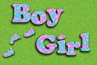 The English word boy for boy and girl for girl