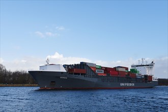 Container ship Gerda in the Kiel Canal