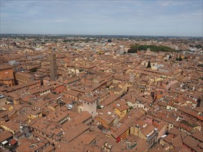 Aerial view of Bologna, Italy, Europe