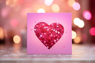 A beautiful postcard featuring a sparkling heart, perfect for sending a romantic message on