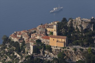 Eze, view of the Mediterranean, Cote d'Azur, Provence, France, Europe