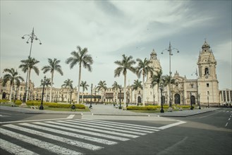 Cathedral, Plaza de Armas, Lima, Peru, South America
