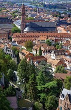 Heidelberg city center with the Holy Spirit Church, Baden Wurttemberg, Germany, Europe