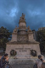 Monument to Christopher Columbus, 1451-1506, at Genova Piazza Principe railway station, Piazza