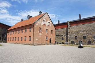 Commandant's house or officers' barracks at Carlsten Fortress, Marstrandsoe archipelago island,