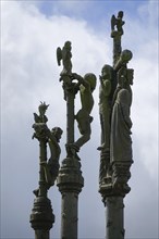 Crucifixion group, Calvary Calvaire, enclosed parish of Enclos Paroissial de Pleyben from the 15th