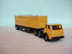Yellow toy lorry