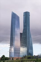 Office towers in the contemporary urban landscape in the Cuatro Torres financial area in the city