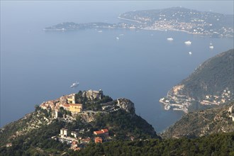 Eze, view of the Mediterranean, Cote d'Azur, Provence, France, Europe