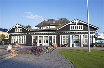 Tivoli House of Culture, former railway station, on the Kajpromenaden, Helsingborg, Skane laen,